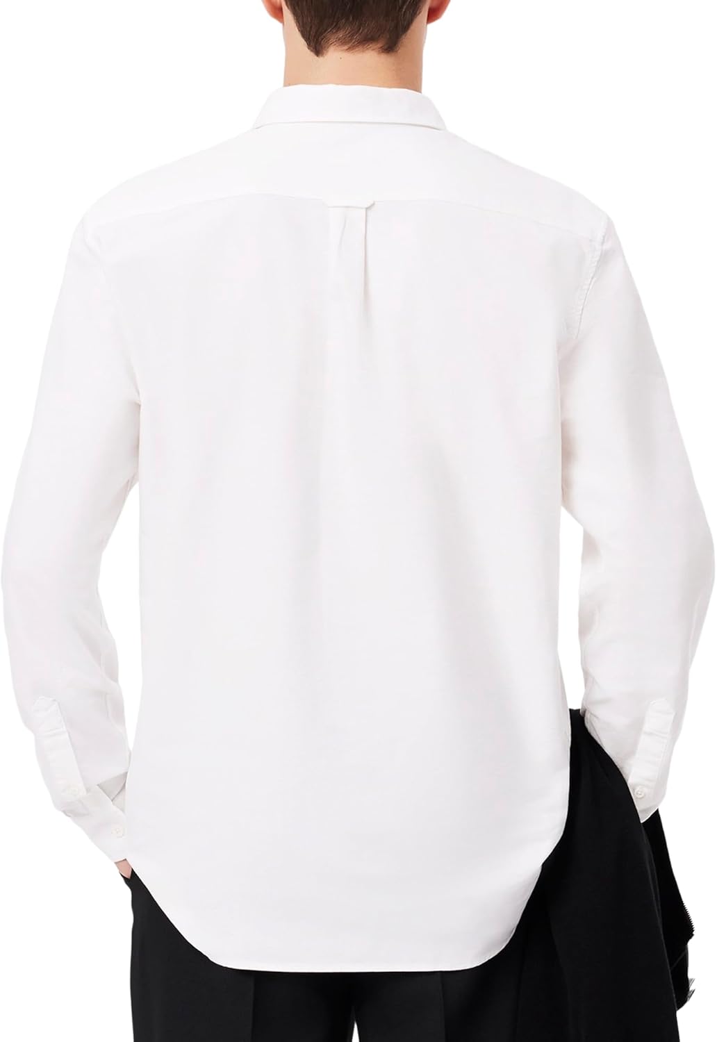 Lacoste мужская классическая оксфордская рубашка из хлопка, White — фото 3