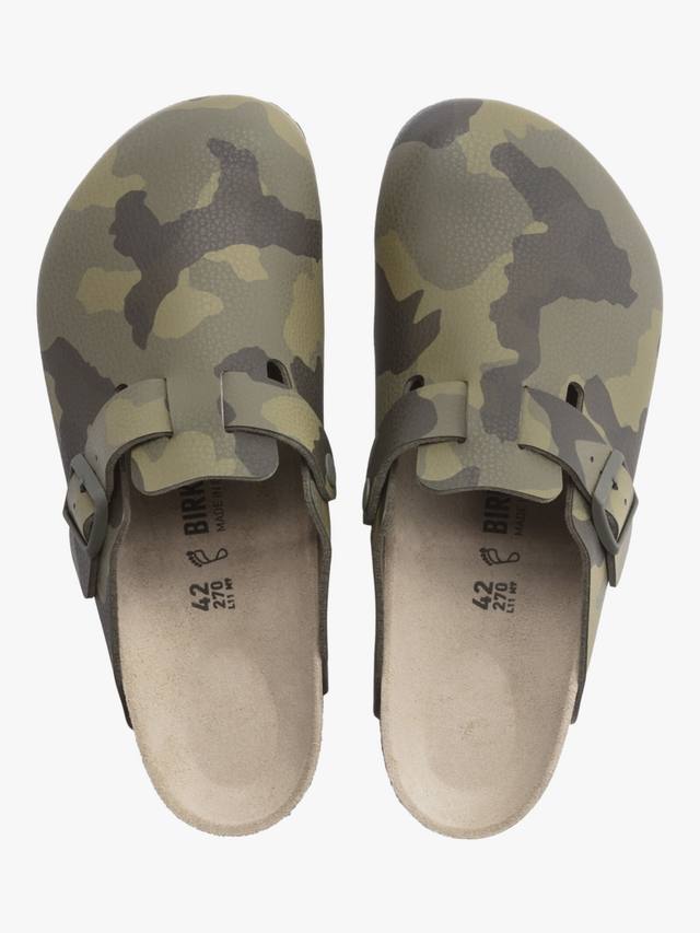 Бостонские клоги Birko-Flor Nubuck в камуфляжном дизайне Birkenstock, Green/Multi — фото 4