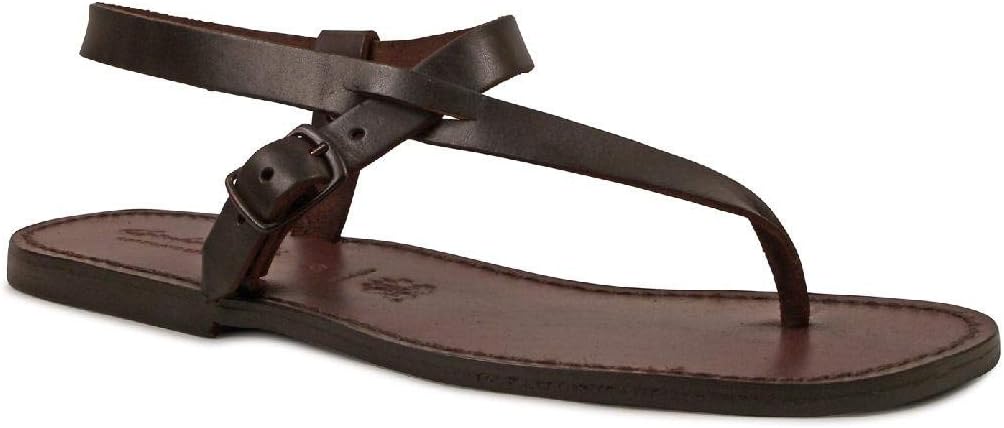 

Мужские сандалии-вьетнамки ручной работы из черной кожи Gianluca - L'Artigiano Del Cuoio