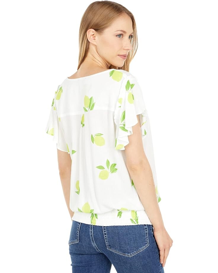 

Топ 1.STATE Flutter Sleeve Smock Top, цвет Lemon Grove