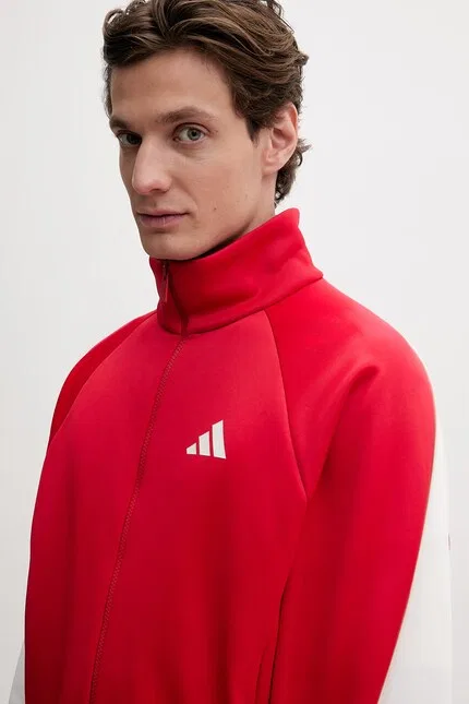 Олимпийка на молнии Stadium Adidas, красный — фото 4