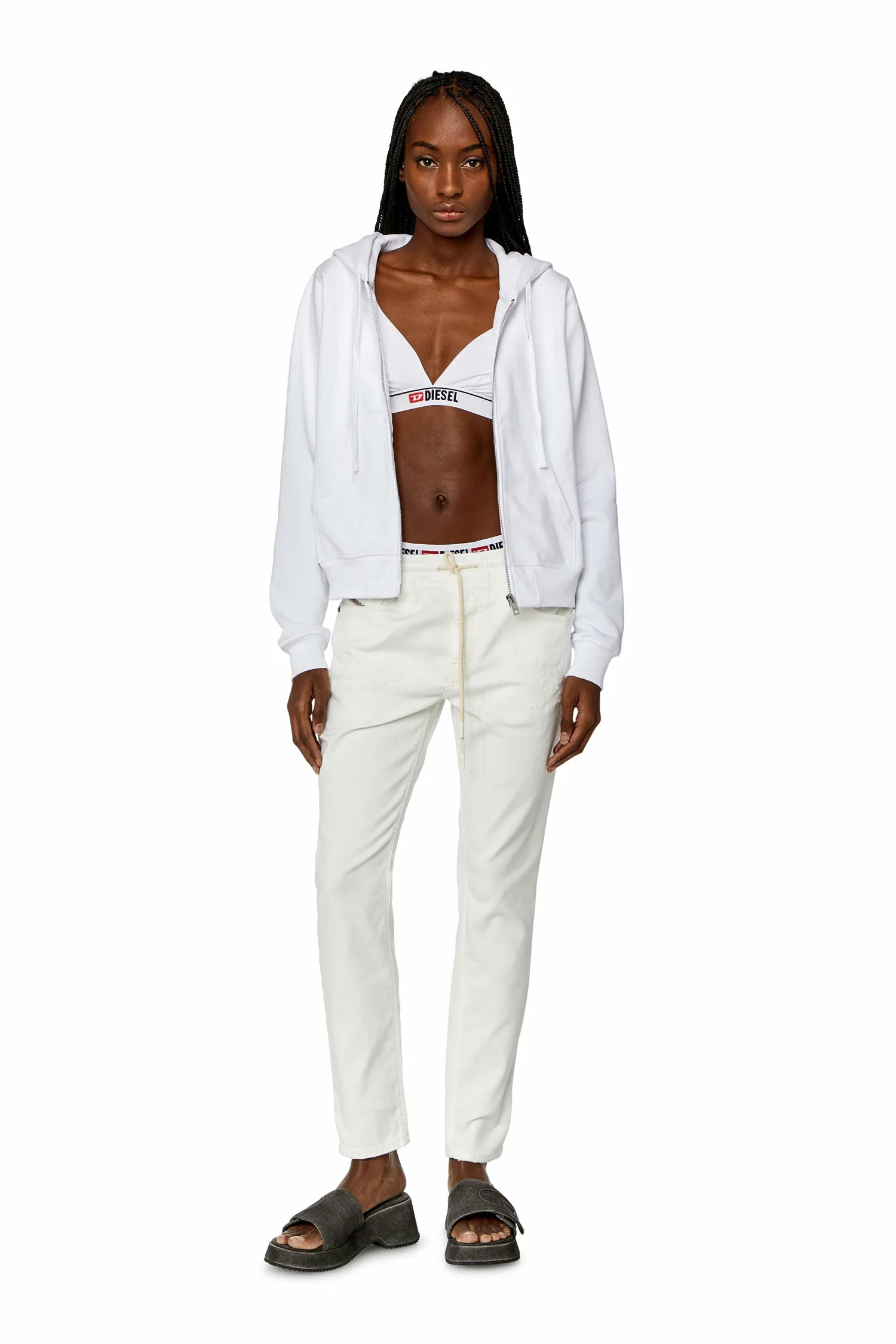 Женские джинсовые джинсы-джогг D-KRAILEY JOGG Diesel, white — фото 3