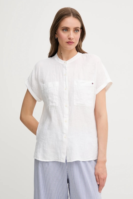 

Льняная рубашка Tommy Hilfiger, бежевый