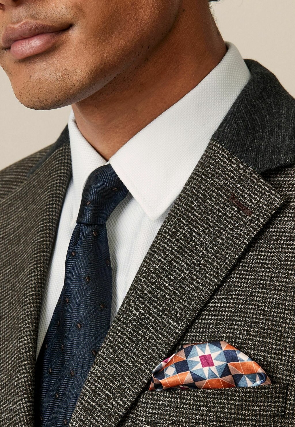 

Пиджак TAILORED FIT TRIMMED TEXTURED Next, коричневый