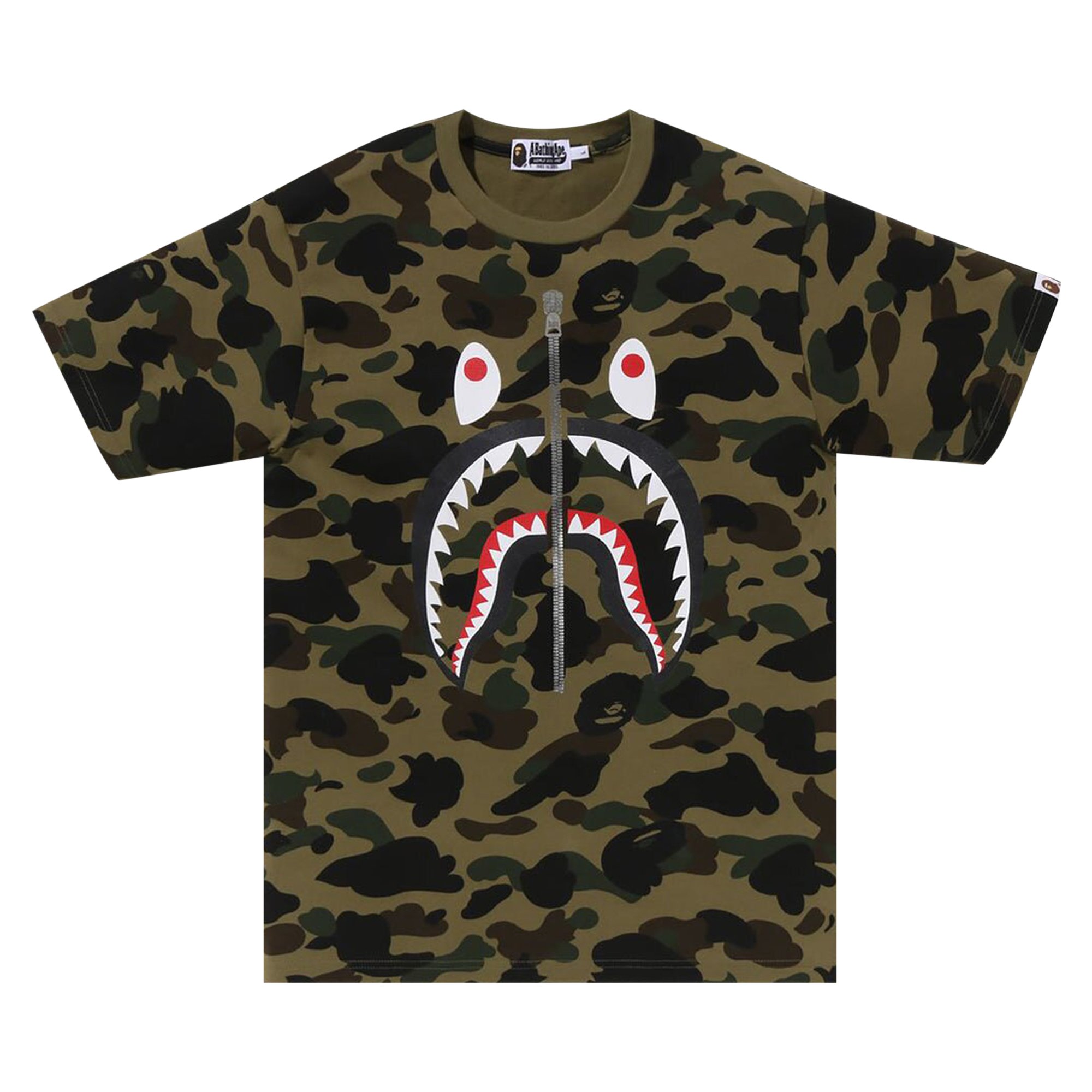 

Футболка BAPE 1st Camo Shark, зеленая