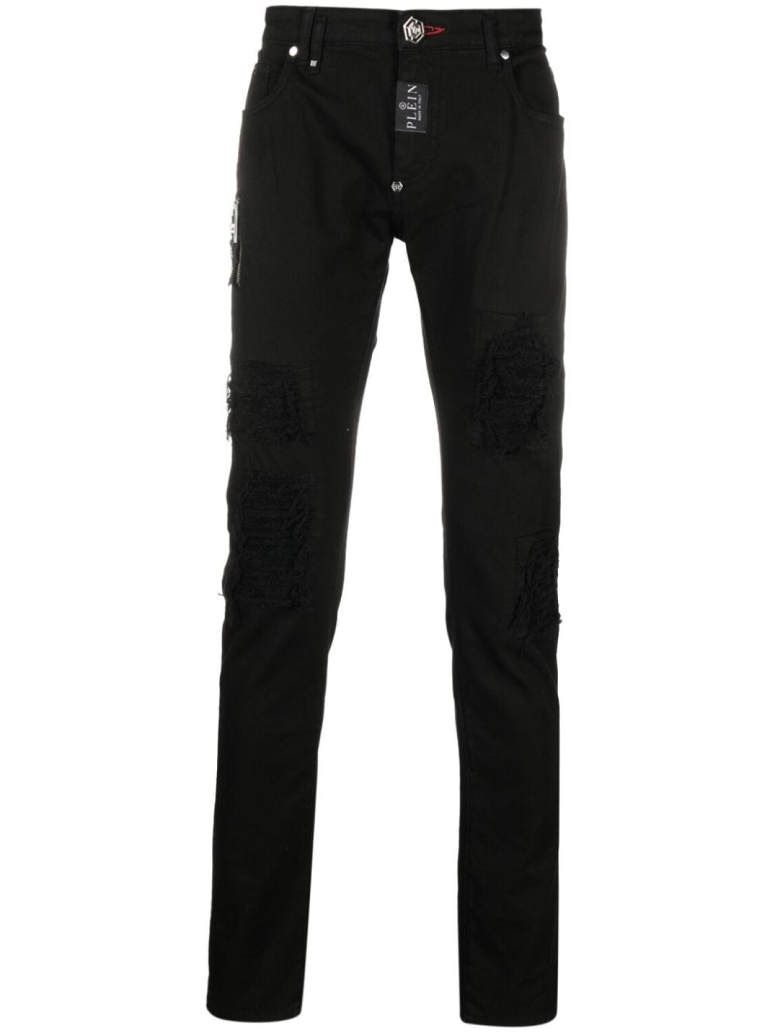 

Philipp Plein джинсы Rock Star с эффектом потертости, черный