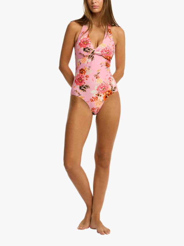 

Купальник халтер с отделкой rosewood Sea Level, Cocoa