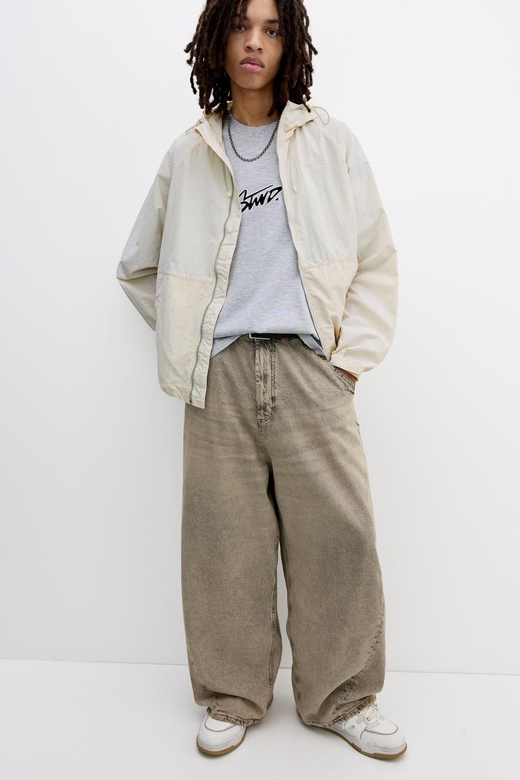 

Плащ с капюшоном Pull And Bear, экрю