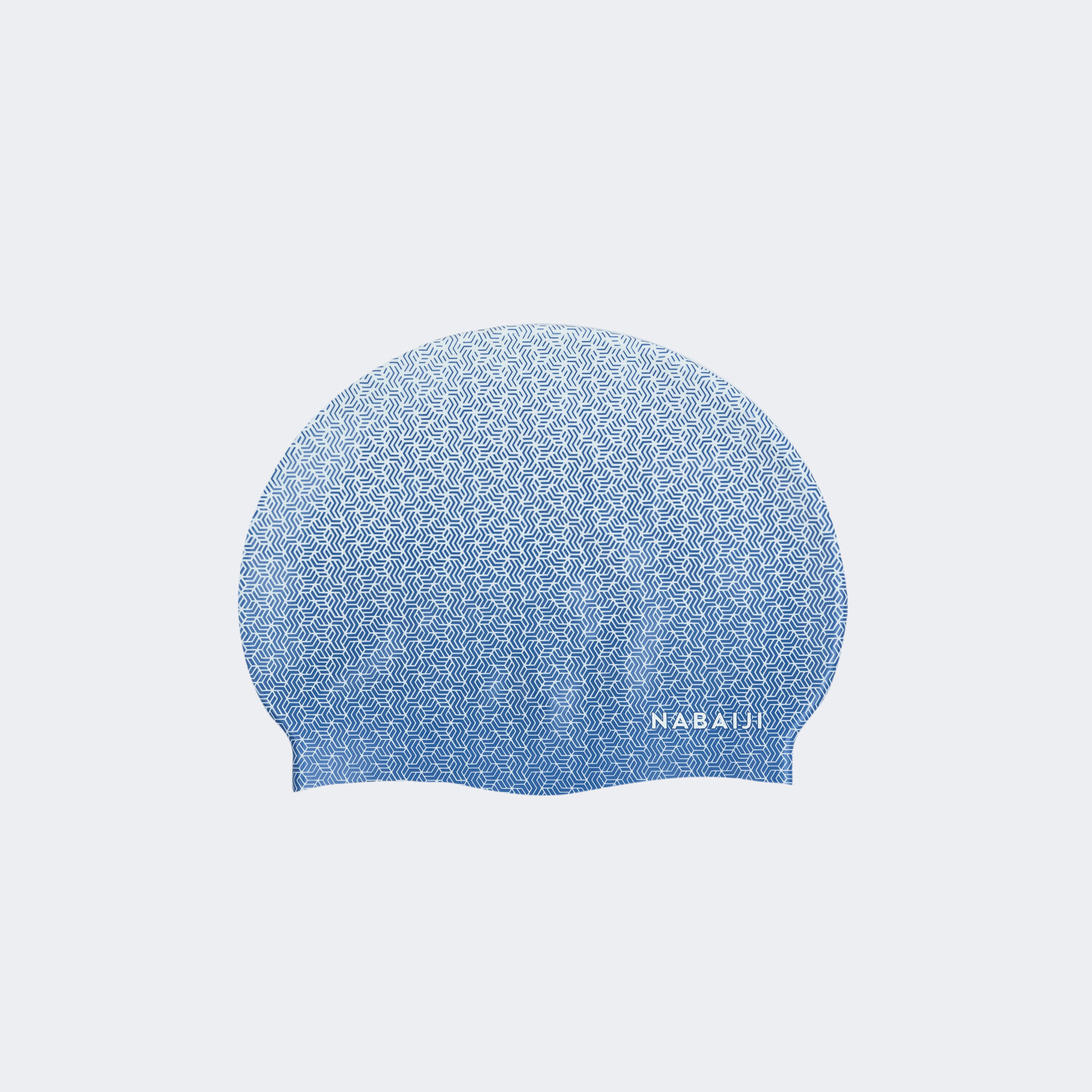 

СИЛИКОНОВАЯ шапочка для плавания - Один размер - Geo White Blue Nabaiji