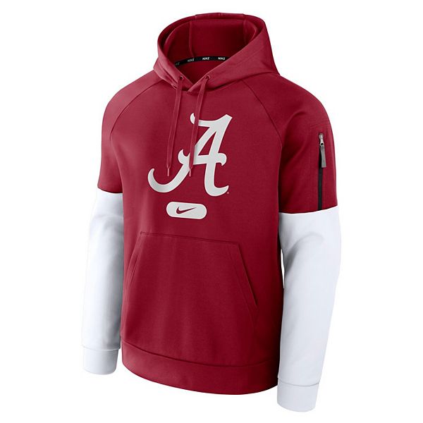 Мужской малиновый Alabama Crimson Tide фитнес-худи Nike — фото 3