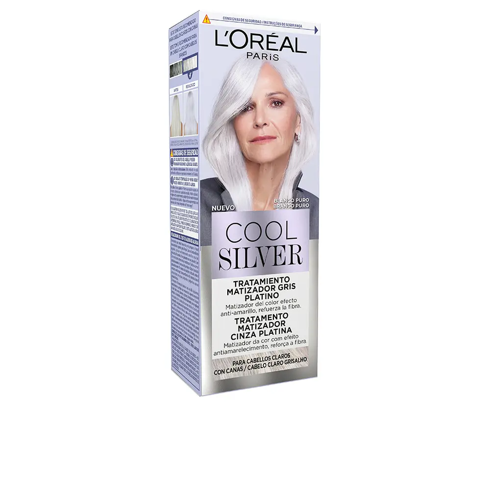 

Краска для волос Cool silver tratamiento matizador gris platino L'Oréal París, цвет Blanco Puro, 1 шт.