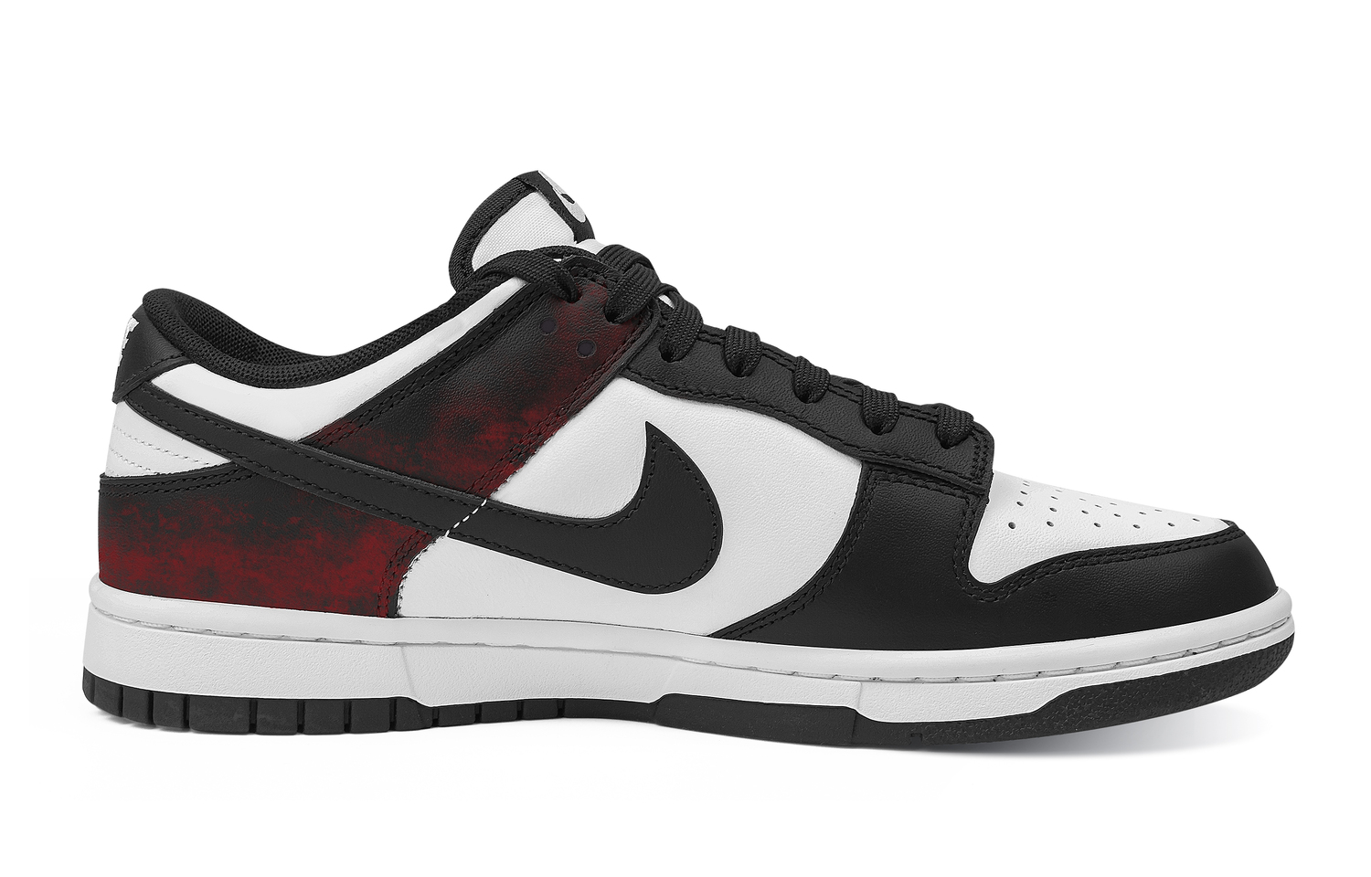 Кроссовки для скейтбординга Dunk Showa Records Abrasion Resistant низкие унисекс Nike, черный/красный — фото 3