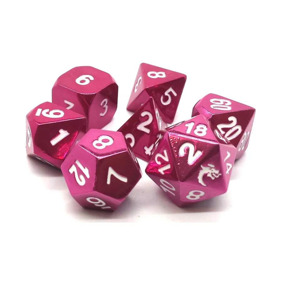 

Набор Poly - Розовый электрик (7), Metal Dice - Halfling Forged