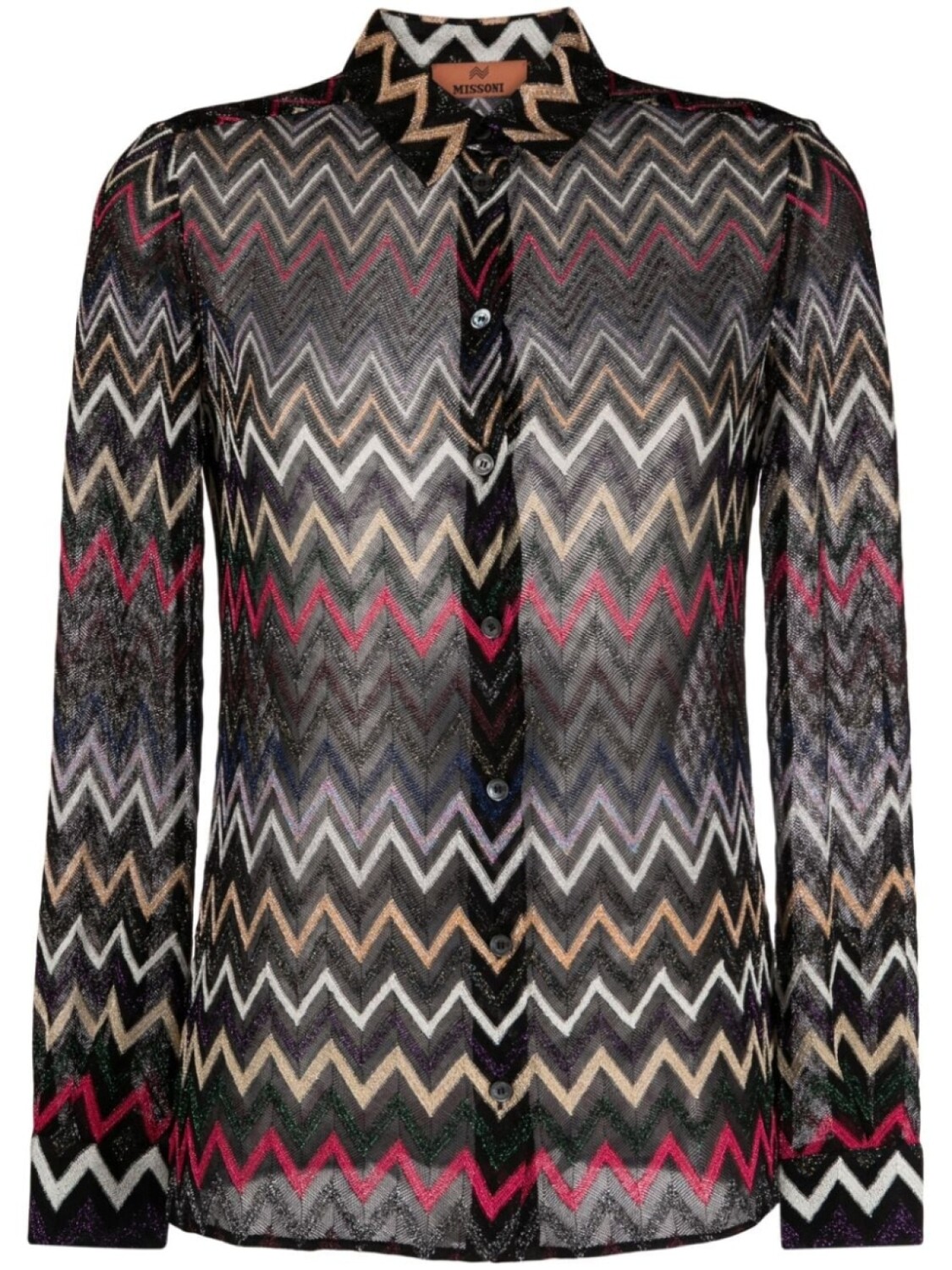 

Missoni платье с длинными рукавами и узором зигзаг, черный