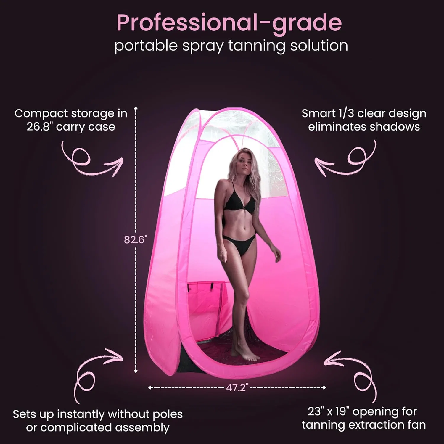 Спрей-тент для загара Reneebeautytan Pop-up Tent розовый — фото 2
