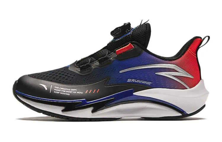 Antakids Fabric Comfortable Cushioning, Wear Resistant Low top детские кроссовки для бега Black Blue Red