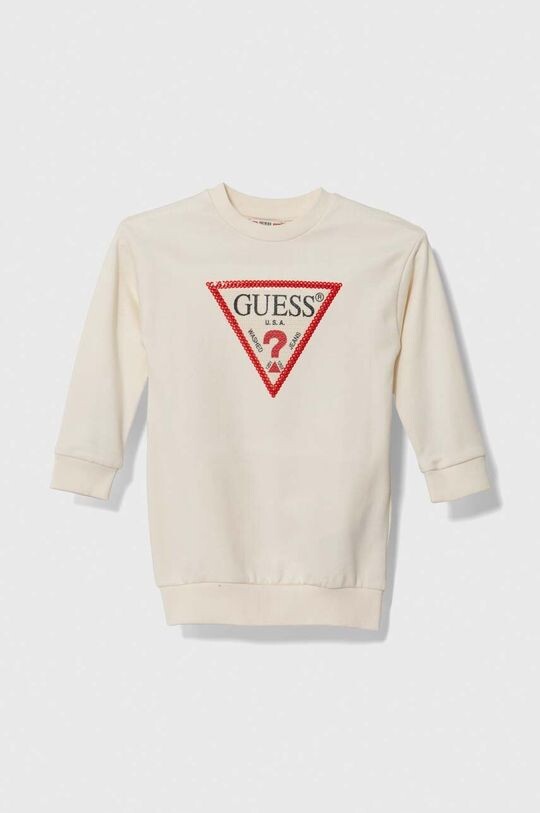 

Платье из хлопка для маленькой девочки Guess, бежевый