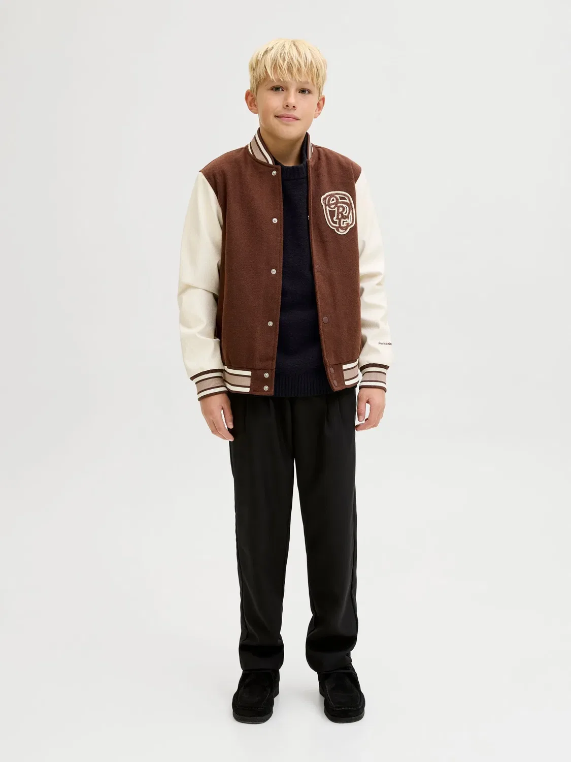 Свитер свободного кроя JACK & JONES Junior, черный — фото 4