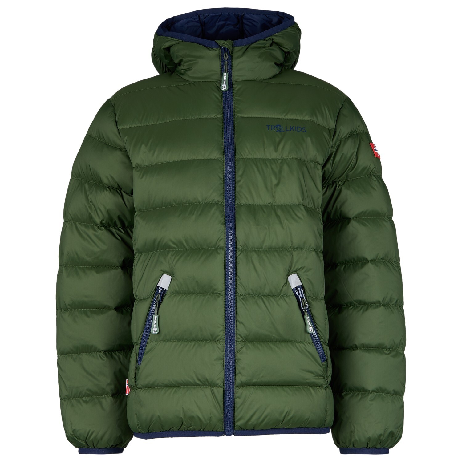 

Пуховик Trollkids Kid's Dovrefjell, цвет Forest Green/Navy