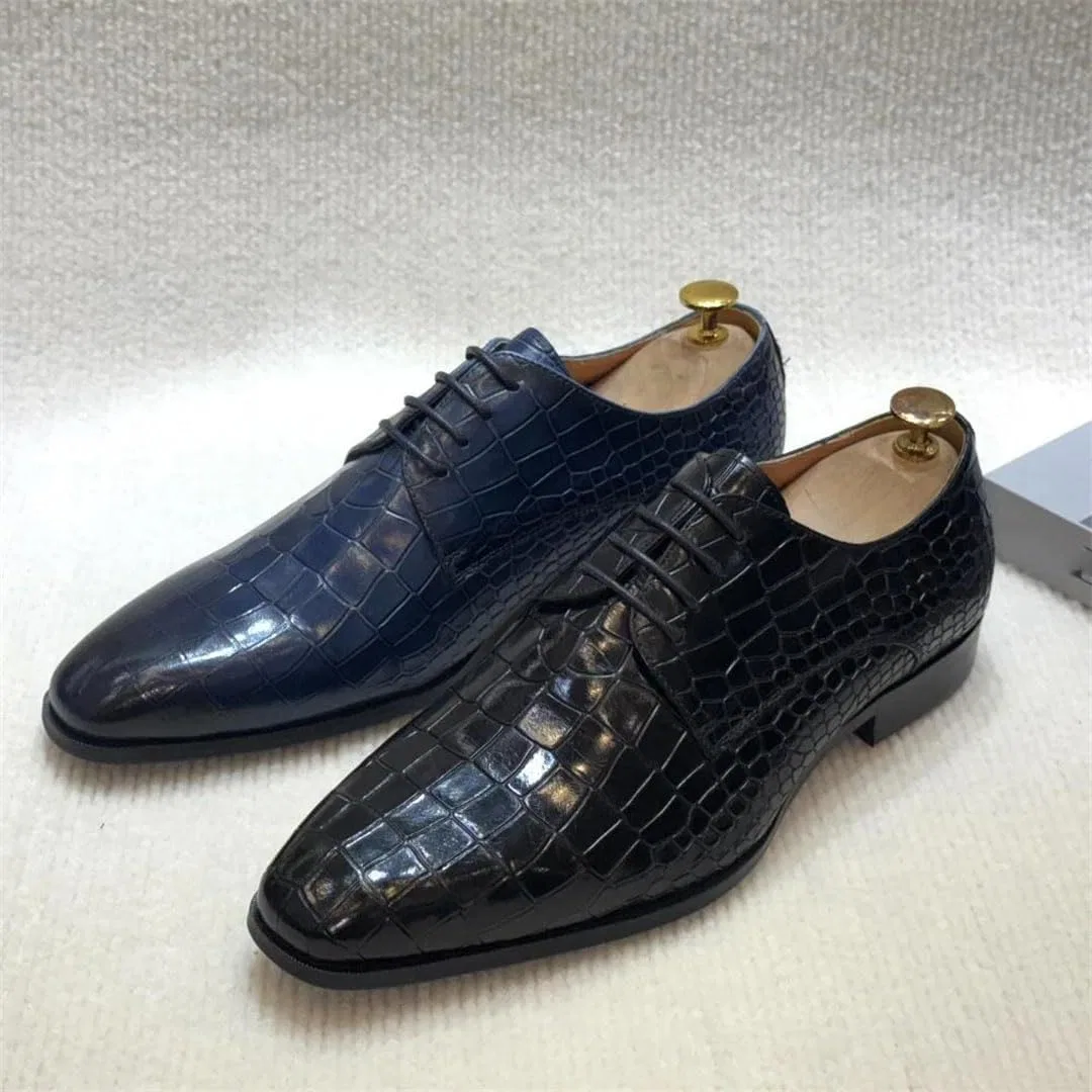 Лоферы кожаные Monk Strap Dress Shoes, синий — фото 2