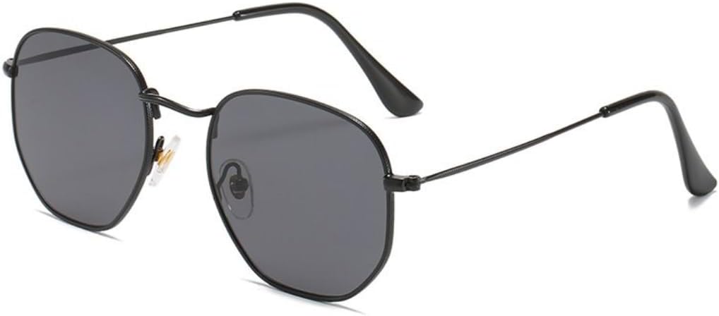 

Солнцезащитные очки для женщин и мужчин, многосторонние металлические, классические, роскошные, с зеркальным покрытием, защита от УФ-излучения UV400 TVTBBVV, Black Gray