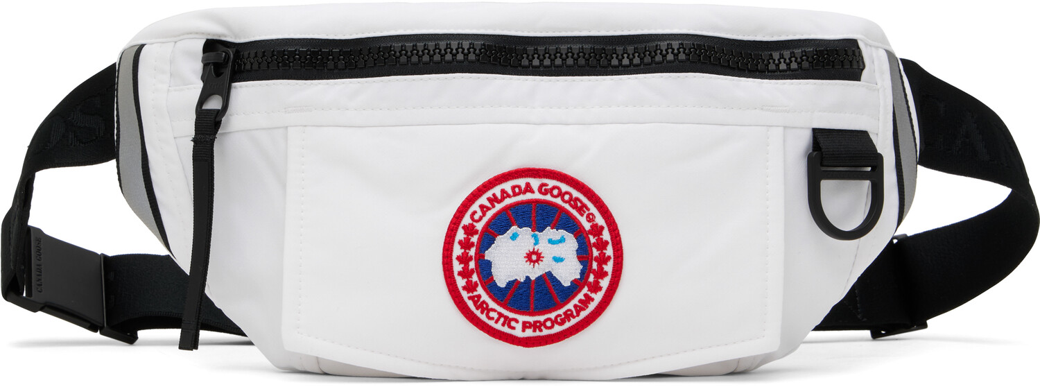 

Белая поясная сумка-пояс Canada Goose