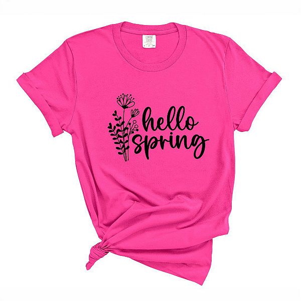 

Hello spring футболка garment dyed Simply Sage Market, Neon Pink