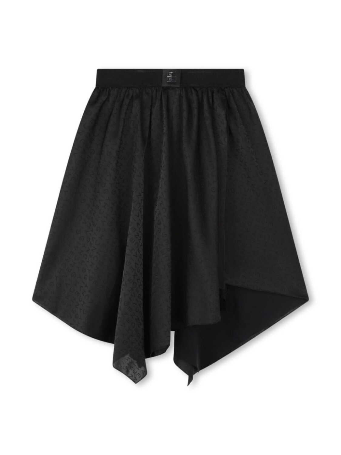 

Givenchy Kids юбка асимметричного кроя с логотипом, черный