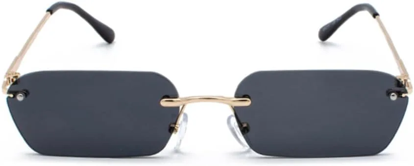 

Солнцезащитные очки для мужчин и женщин - защита UV400 - безободковые линзы ярких цветов для занятий спортом на открытом воздухе и вождения DSVIGF, Gold-yellow