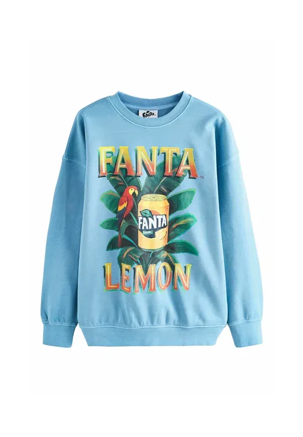 Свитшот Regular fit Next, модель fanta lemon washed, синий — фото 4