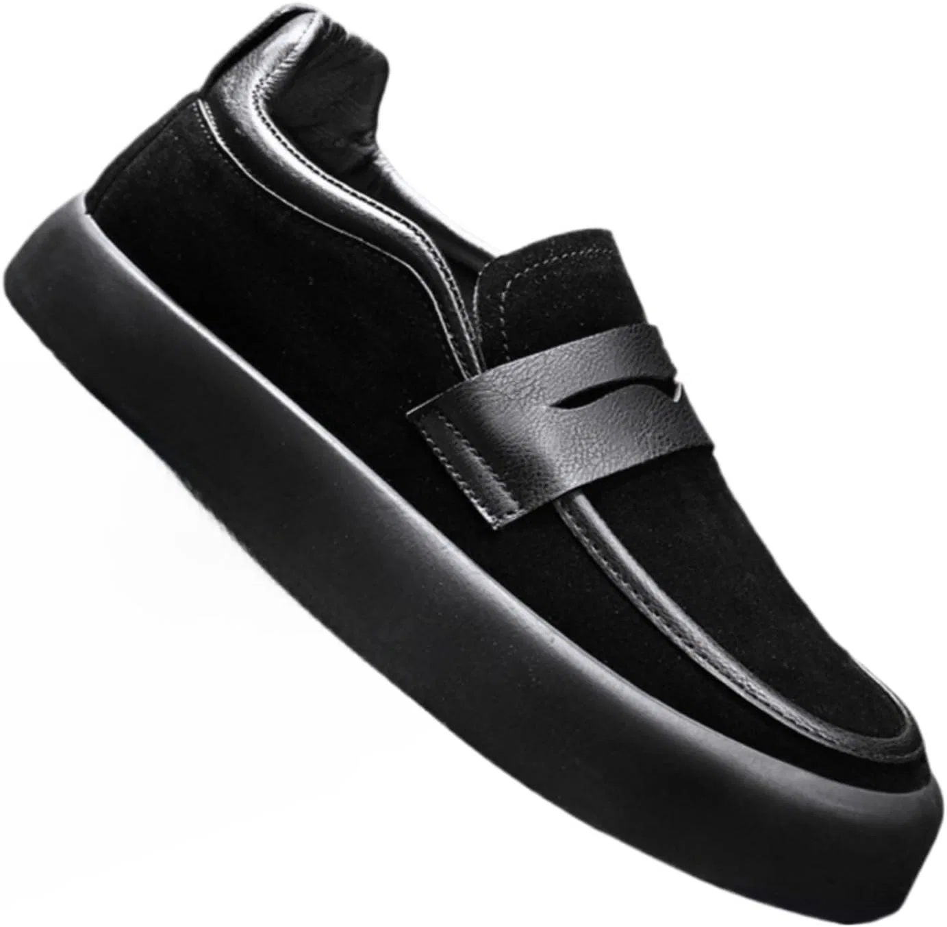 Лоферы на платформе, из натуральной кожи, Black Azttoztto