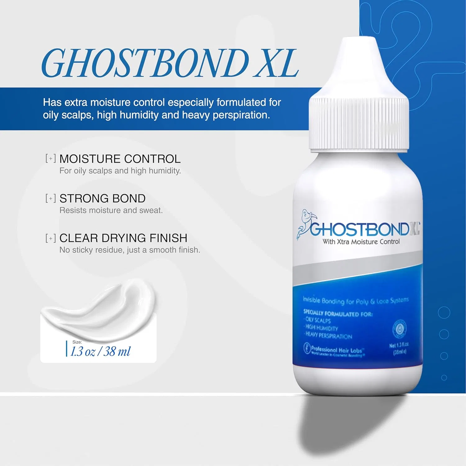 Клей для париков «Ghost Bond Hair Glue Wig Adhesive XL» от Professional Hair Labs Professional Hair Labs, Clear / Transparent — фото 4