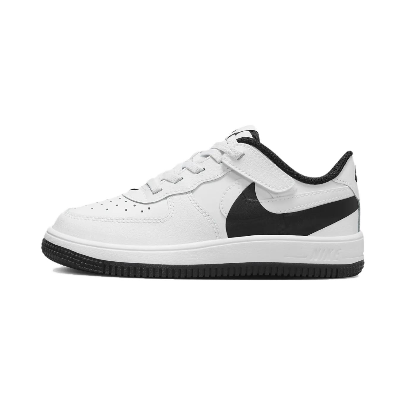 

Force 1 Low LV8 EasyOn Детские скейтбординговые кроссовки для дошкольников Nike, черно-белые