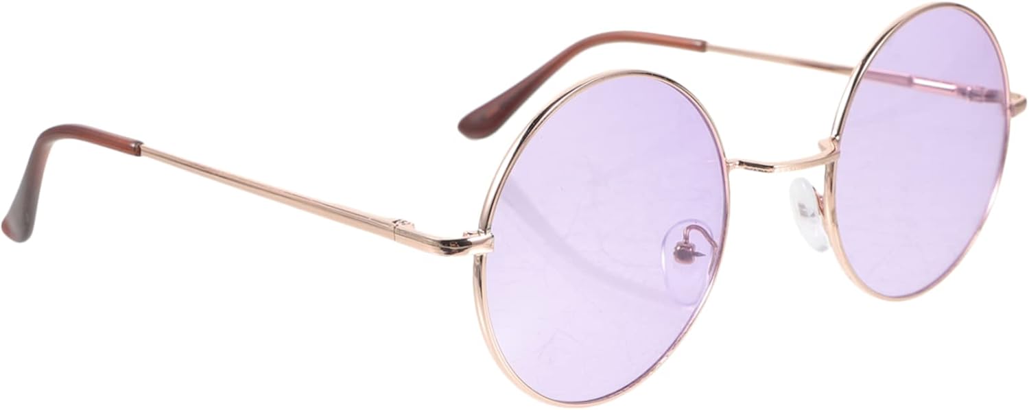 

Солнцезащитные очки Milisten в винтажной оправе для мальчиков и девочек, аксессуары для косплея, вечеринок и отдыха на природе, унисекс дизайн, удобные носовые упоры, Purple portable sunglasses for women -Material:AC