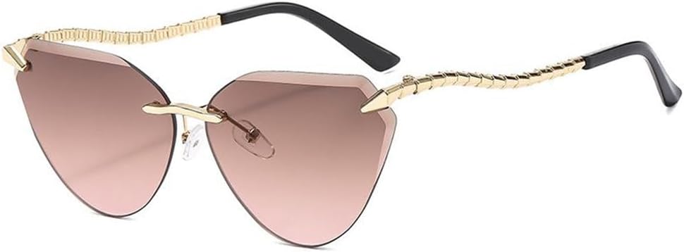 

Женские солнцезащитные очки без оправы 2027 года. Модные солнцезащитные очки без металлической оправы для женщин. Винтажные очки. Защита от ультрафиолета UV400 MTZJH, 5