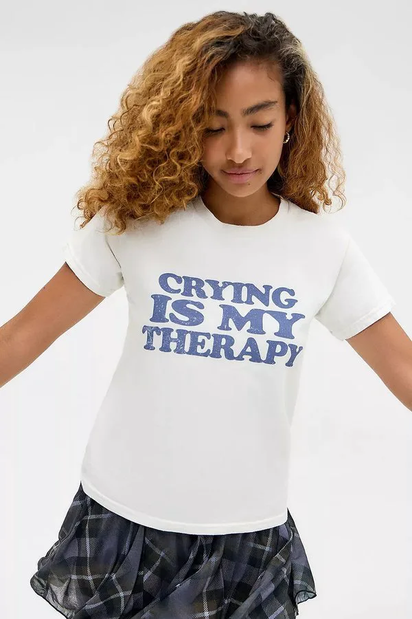 

Футболка с принтом "терапия в расслабленном стиле" Bdg Urban Outfitters, White, Белый, Футболка с принтом "терапия в расслабленном стиле" Bdg Urban Outfitters, White