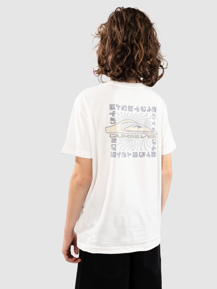 Футболка Quiksilver Evo Border Lines Kids T-Shirt, snow white