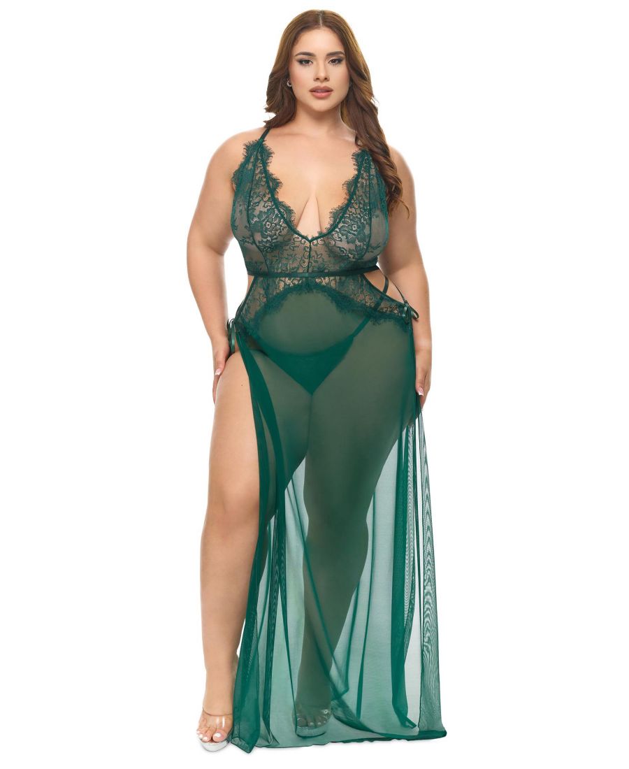 

Платье-комбинация из прозрачного кружева с топом плюс Oh La La Cheri, Rain forest