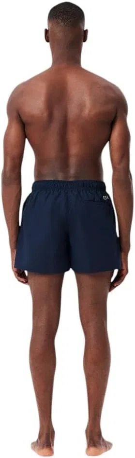 Плавки мужские Lacoste с крокодиловым принтом, шнурок, синий — фото 3