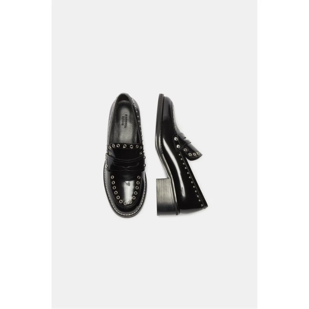 Мужские лоферы Studs чёрного цвета от Suecomma Bonnie — фото 4