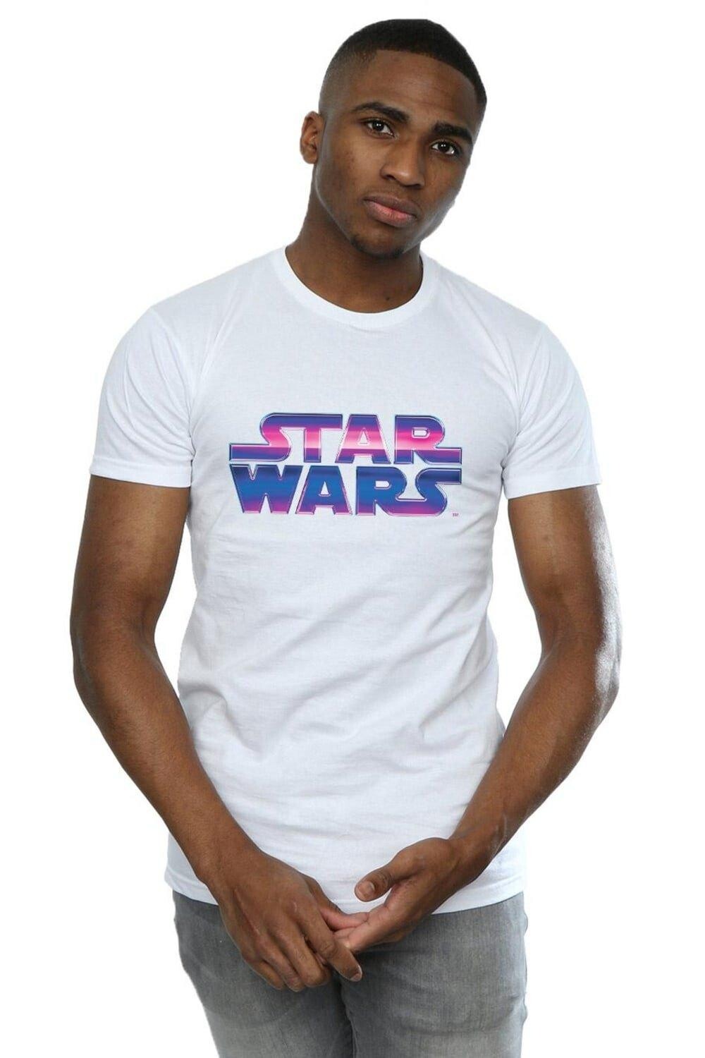 

Футболка с неоновым логотипом Star Wars, белый