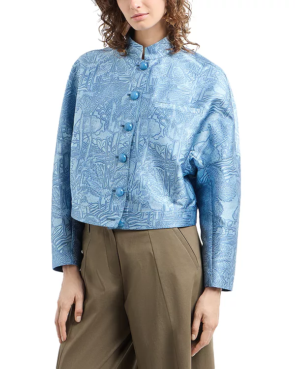 

Экзотический жаккардовый жакет Emporio Armani, мультиколор