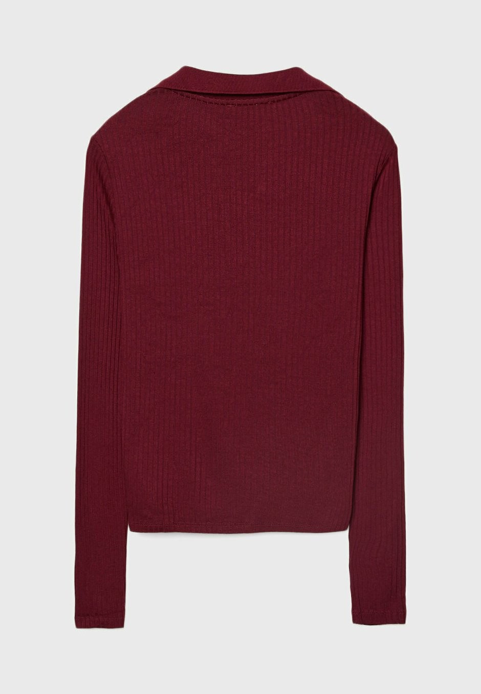 

Топ с длинными рукавами COLLAR Stradivarius, Бордо