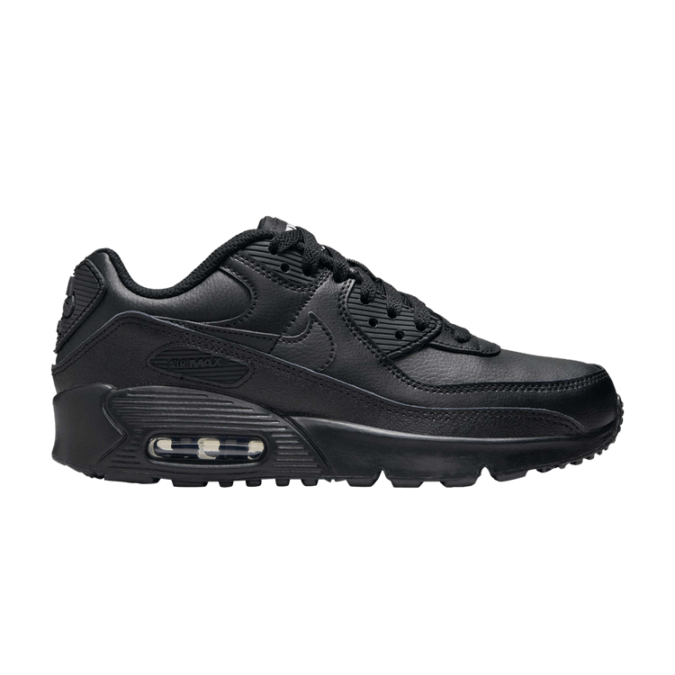 

Кроссовки Air Max 90 Leather GS 'Triple Black', черный