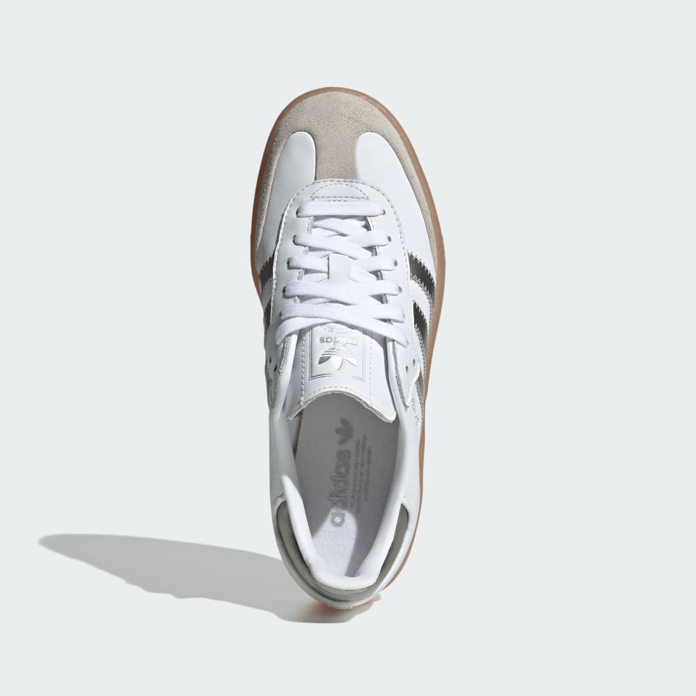 Кроссовки Adidas Sambae Shoes, цвет Cloud White/Silver Metallic/Gum — фото 2