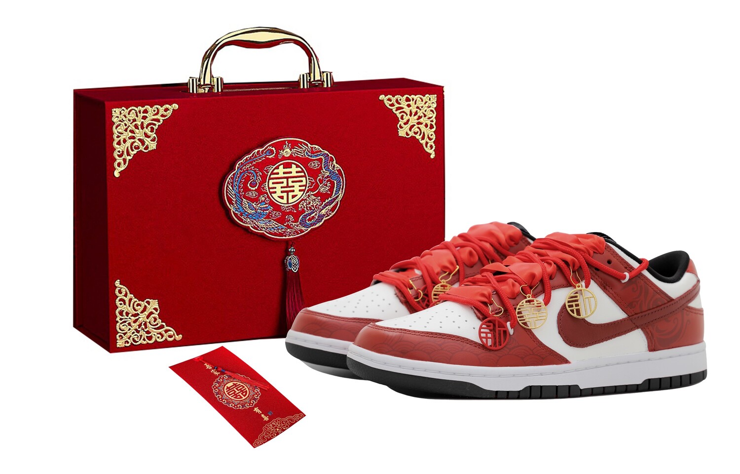 

Кроссовки Nike Dunk, красный/белый