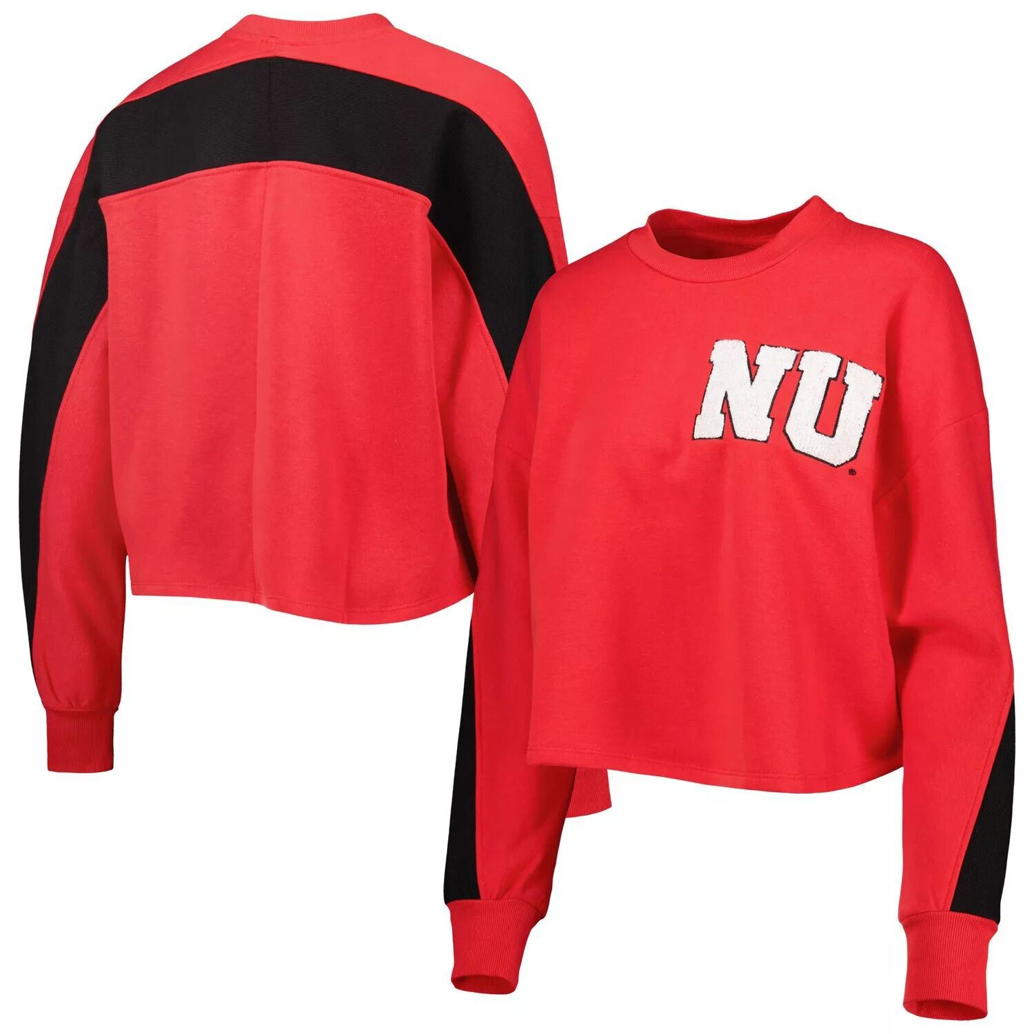 

Женский пуловер с цветными блоками Gameday Couture Scarlet Nebraska Huskers Back To Reality, толстовка с цветными блоками