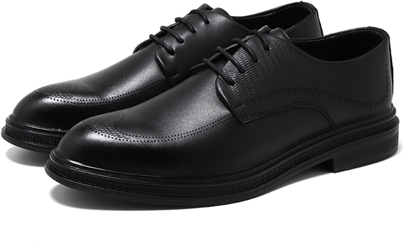 

Мужские классические оксфорды KYOESCAI, шнурованные современные формальные туфли, модные деловые броги и дерби для мужчин, черный