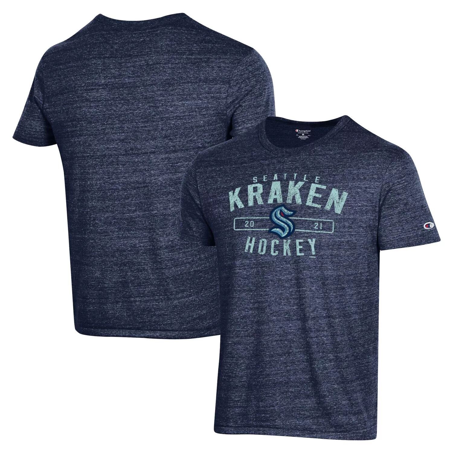 

Мужская футболка Champion Deep Sea Seattle Kraken Team Tri-Blend