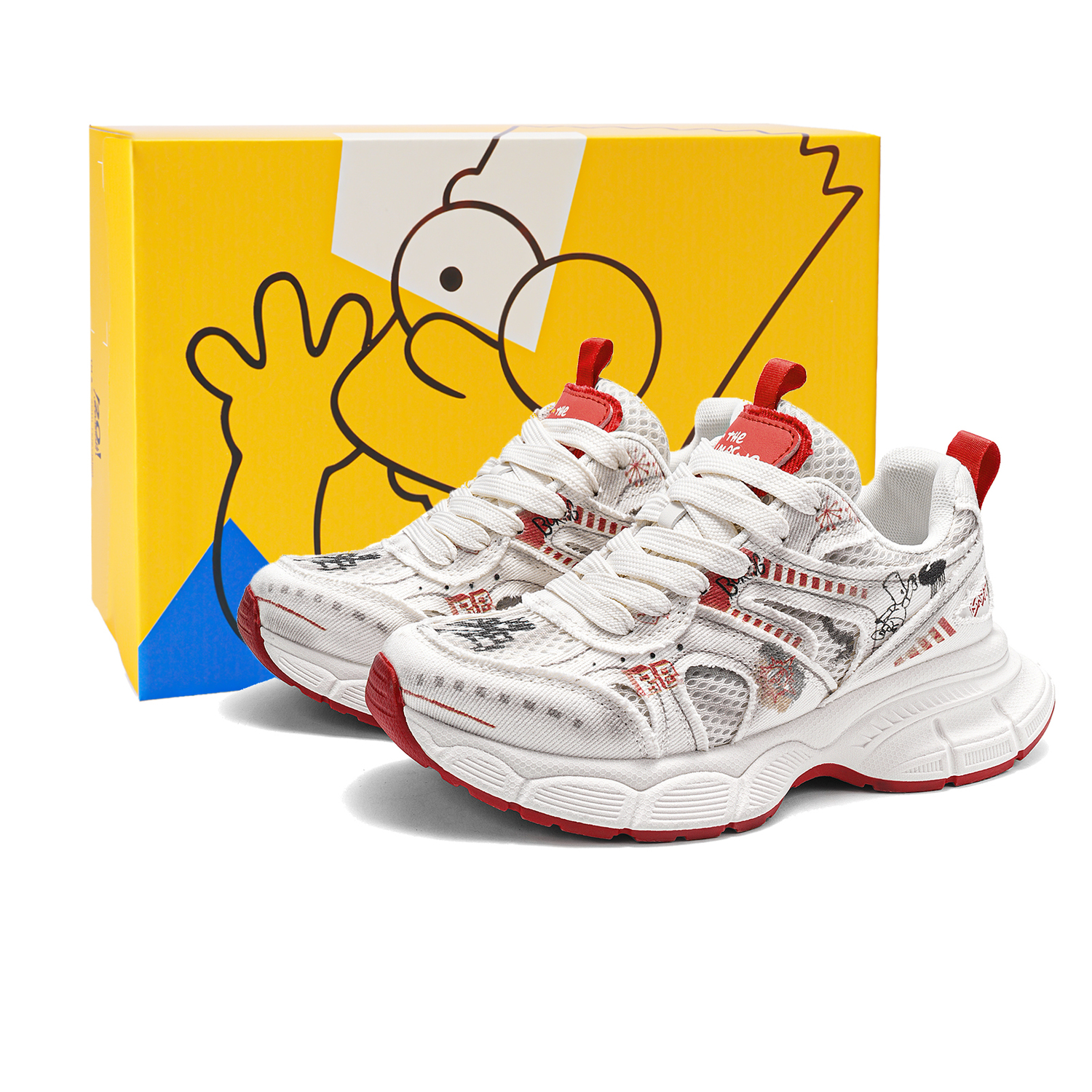 

The Simpsons Низкие массивные кроссовки унисекс бежево-красные, цвет Beige Red